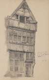 Houten gevel in de Korte Doornikstraat, Antwerpen