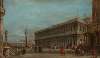 Venice, a view of the Piazzetta toward the Libreria, with the eastern tip of the Giudecca beyond