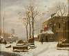 Stadsgezicht in de winter