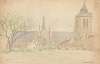 Collégiale de Saints-Pierre-et-Guidon à Anderlecht (avant transformation de la tour (en 1898)
