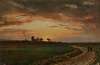 Landscape near Lippe at sunset