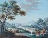 Landscape with shepherds and animals.
