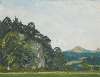 Skizze mit Gebirgslandschaft