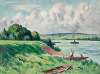 Rolleboise, barques et remorqueur sur le fleuve