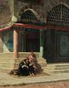 Holymen outside the Mosque at Bursa