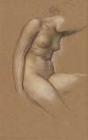 Female nude study for ‘Moonbeams dipping into the sea’