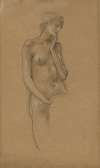 Study of female nude for the Hill Fairies in ‘Arthur in Avalon’