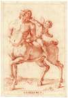 Beeld van een centaur met een Amor op de rug