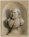 Hippocrates: borstbeeld in een nis