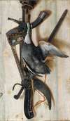 Trompe L’oeil With Dead Duck And Hunting Implements
