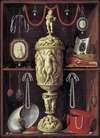 A Cabinet With Objects Of Art
