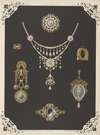 Ii Jahrgang (Liefr. I) 2. [Seven Designs For Jewelry, Including Necklace With Pearls And Diamonds With Central Flower Shape.]