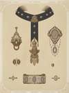 Ii Jahrgang (Liefr. Iii) Bl. 8. [Eight Designs For Jewelry, Including Black Choker With Gold Pendant.]