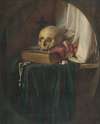 Still life with a skull and a book