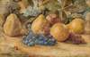 Still Life of Fruit – Apples, Pears, and Grapes on Ground