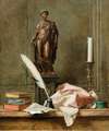 Still life with a statue and an inkwell