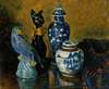 Still Life with Blue Figurines