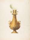 Design for a Gas Lamp with Gilt Base and Glass Globe
