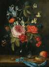 Still Life With Flowers In A Glass Vase