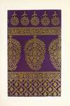 Indian Scarf in Purple Muslin, with Pattern in Gold Printing
