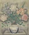 Still Life with Roses in a Delft Jar