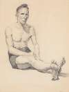 Untitled (Man, seated, in bathing suit)