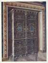 Armoire in ebony with inlays of engraved brass and white metal
