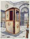 Painted and lacquered sedan chair with domed top