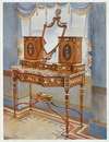 Satinwood dressing-table with medallions