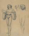 Study for male figure in engraved illustration to Amor Mundi