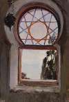 Window of the Bakhchi-Dere villa in Yalta. From the journey to Crimea