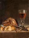 Still Life with Roast Fowl and Wineglass