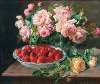 Still Life with Roses and a Bowl with Strawberries