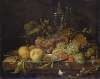 Still Life with Fruit, Tin Plate and Wine Glasses