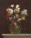 Narcisses blancs, jacinthes et tulipes