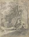 Wooded landscape with figures