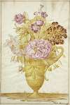 Bouquet of flowers in an antique vase