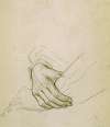 Untitled (study of hands) – preparatory drawing for ‘The marriage at Cana’