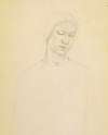 Untitled (study of woman’s face) – preparatory drawing for ‘The marriage at Cana’