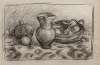 Still life with a jar and fruit