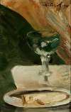 Still life with a chalice and a plate