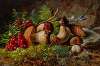 A Forest Floor with Porcini Mushrooms