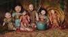 Still life with East Asian dolls