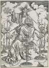 Johannes erblickt die sieben Leuchter, aus der Folge der Apokalypse, Latein-Ausgabe 1511