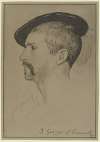 Profilkopf des Simon George of Cornwall, Faksimile der Hans Holbein’schen Zeichnung