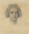 Head study of Virginia Pattle for ‘Diana and Apollo’