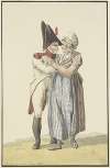 Ein Soldat umarmt eine Frau