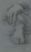 Sketch of hand and foot