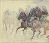 Five hussars on horseback