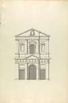 Facade of a Baroque Church, Probably the Facade that Bernini Added to Pichetti’s Chiesa da le Barberine in Rome in 1639